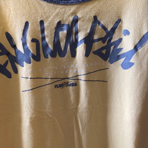 Flag nor Fail Men’s/unisex tank in size medium. Yellow/gray - Picture 2 of 3